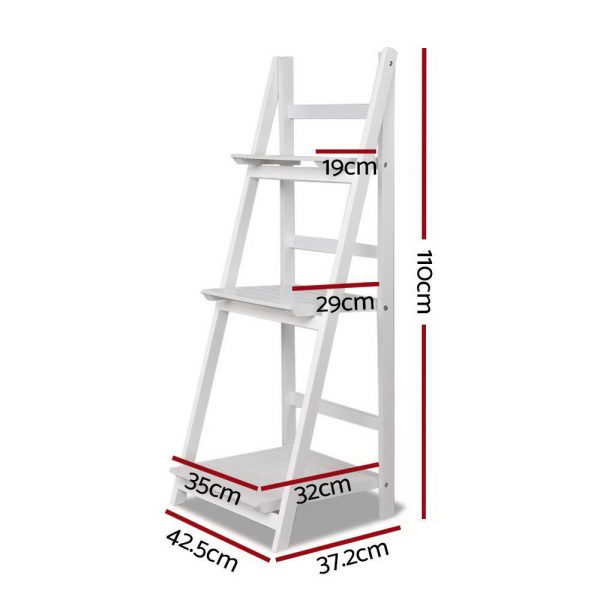 Bookshelf Corner Shelf 3 Tiers – ZANE White