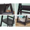 Display Shelf 5 Tier Wooden Ladder Stand Storage Book Shelves Rack – Coffee