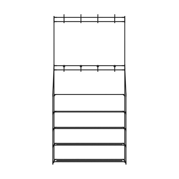 Shoe Rack Hall Tree 16 Pairs Black