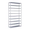 Shoe Rack 10-Tier (50 Pair) Shoes Organiser DIY Stackable Organizer Storage Shelf Stand Holder Portable Wardrobe – Silver