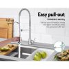 Pull Out Kitchen Tap Mixer Basin Taps Faucet Vanity Sink Swivel Brass WEL In – Silver