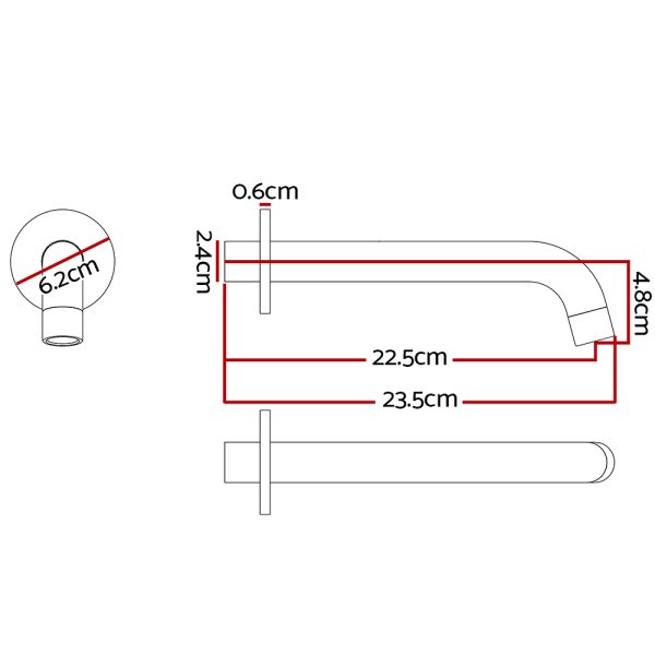 Bathroom Spout Tap Water Outlet Bathtub Wall Mounted