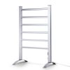 Electric Heated Towel Rail Rails Warmer Rack Aluminium – 6 Bars