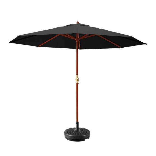 Outdoor Umbrella 3M Pole Cantilever Stand Garden Umbrellas Patio