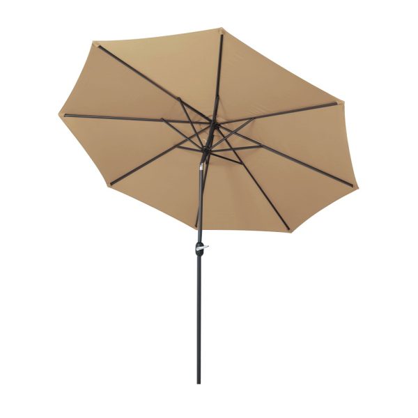 Outdoor Umbrella 3m Umbrellas Beach Garden Tilt Sun Patio Deck Pole UV – Beige