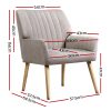 Armchair Lounge Chair Armchairs Accent Chairs Sofa Couch Fabric – Beige