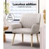 Armchair Lounge Chair Armchairs Accent Chairs Sofa Couch Fabric – Beige