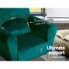 Armchair Lounge Chair Accent Armchairs Chairs Sofa Cushion Velvet – Green