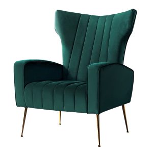 Armchair Lounge Chairs Accent Armchairs Chair Velvet Sofa Seat – Green