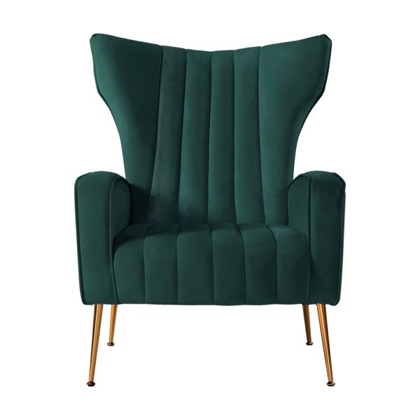 Armchair Lounge Chairs Accent Armchairs Chair Velvet Sofa Seat – Green