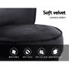 Vanity Stool Velvet Black Abella