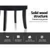 Vanity Stool Velvet Black Abella