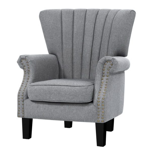 Upholstered Fabric Armchair Accent Tub Chairs Modern seat Sofa Lounge