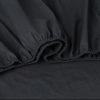 Elan Linen 100% Egyptian Cotton Vintage Washed 500TC Double Bed Sheets Set – Charcoal