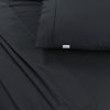 Elan Linen 100% Egyptian Cotton Vintage Washed 500TC Double Bed Sheets Set – Charcoal