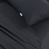 Elan Linen 100% Egyptian Cotton Vintage Washed 500TC 50 cm Deep Bed Sheets Set – Mega King, Charcoal