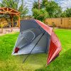 Outdoors Beach Umbrella 2.4M Outdoor Garden Beach Portable Shade Shelter – Red