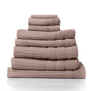 Royal Comfort Eden Egyptian Cotton 600GSM 8 Piece Luxury Bath Towels Set – Rose