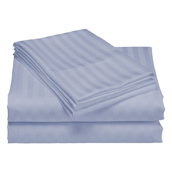 Royal Comfort 1200TC Quilt Cover Set Damask Cotton Blend Luxury Sateen Bedding – KING, Blue Fog