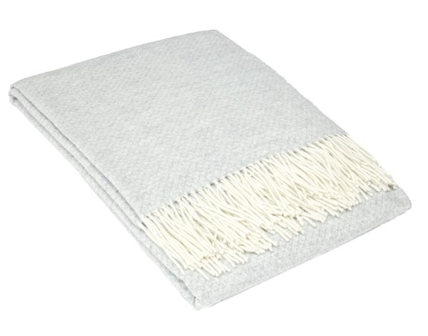 Chiswick Throw – Merino Wool/Cashmere – Light Grey