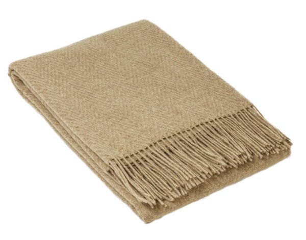 Hampton Throw – Merino Wool Blend – Camel