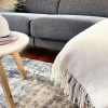 Kensington Throw – 10% Cashmere/ 90% Super Fine Merino Wool – Ivory