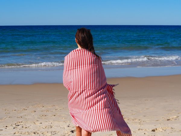 PORTSEA TURKISH COTTON TOWEL – CHERRY