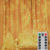 USB Powered 300 LED Curtain String Light with 8 Modes and Remote Control for Bedroom Party Wedding Decorations