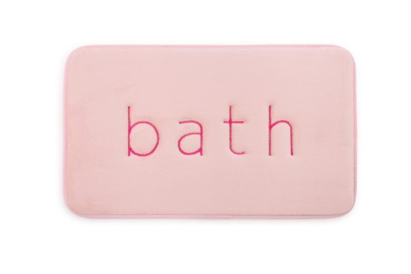 Extra Thick Memory Foam & Super Comfort Bath Rug Mat for Bathroom (60 x 40 cm) – Pink