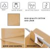 3 Pack 5-Tier Shelf Hanging Closet Organizer and Storage for Clothes (Beige)