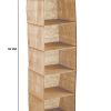 3 Pack 5-Tier Shelf Hanging Closet Organizer and Storage for Clothes (Beige)