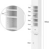 White Tall Bathroom Cabinet High Storage