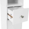 White Tall Bathroom Cabinet High Storage