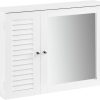 Mirror Cabinet Wall Cupboard, White