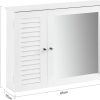 Mirror Cabinet Wall Cupboard, White