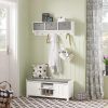 Shoe Cabinet Bench, White