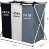 3 in 1 Large 135L Laundry Clothes Hamper Basket with Waterproof bags and Aluminum Frame (Multi)