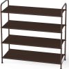 4 Tier Metal Shoe Rack Storage Organiser for Entryway and Bedroom