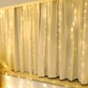 300 LEDs Window Curtain Fairy Lights 8 Modes and Remote Control for Bedroom (300 x 300cm) – Warm White