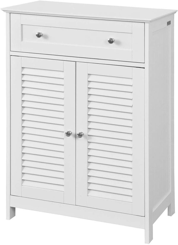 Freestanding Storage Cabinet with Doors/Drawer 60x87x35 cm