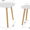 Set of 2 White Side Nesting Tables