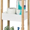 3-Tier White Storage Bathroom Shelf