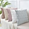 2 Pack Decorative Boho Throw Pillow Covers 45 x 45 cm – White