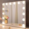 Hollywood Makeup Vanity Mirror with LED Lights and Detachable 10X Magnification Mirror (White, 62 x 51 cm)