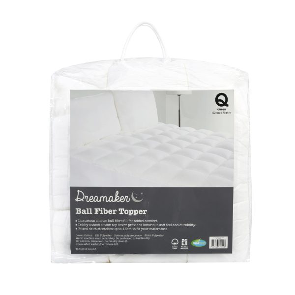 Dreamaker Ball Fibre Mattress Topper 1000Gsm Bed – SINGLE