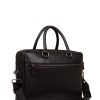 LEATHER BRIEFCASE AND SHOULDER BAG