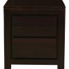 Amsterdam 2 Drawer Bedside Table (Chocolate)