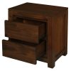 Amsterdam 2 Drawer Bedside Table (Mahogany)