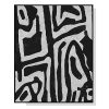 Abstract Black Artwork Black Frame Canvas Wall Art – 50×70 cm