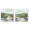 Abstract Landscape 2 Sets White Frame Canvas Wall Art – 50×50 cm